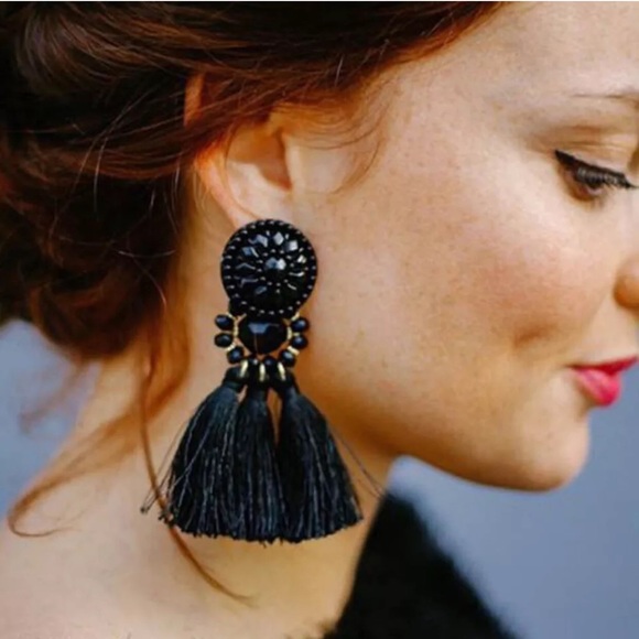 ✨”Catalina Blue”✨Earrings-Blue Tassel-Fringe-Drop - Picture 5 of 8